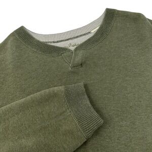 TOMMY BAHAMA Men's Green Flipshore Abaco REVERSIBLE Split Neck Sweatshirt XXL